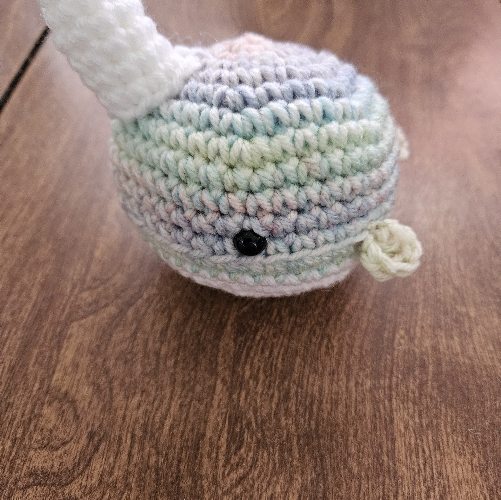 Crochet Pastel Narwhal Amigurumi - Picture 7 of 16